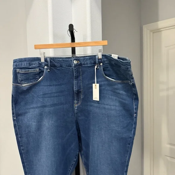 NEW Good American Good Legs LONG Inseam Jeans Skinny Dark Wash Plus Size 30 - Picture 5 of 16